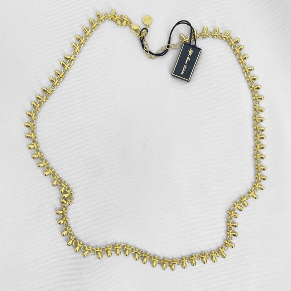 FAC Tear Drop Chain 18" Necklace Gold Tone NWT - Picture 2 of 5